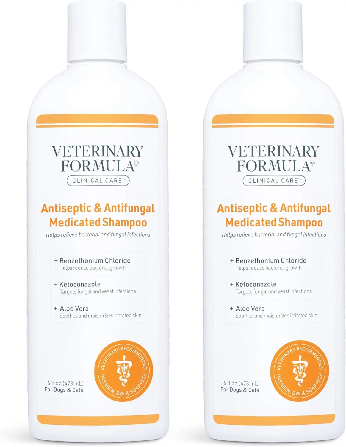 Clinical Care Antiseptic & Antifungal Medicated Shampoo for Dogs & Cats, 16 oz