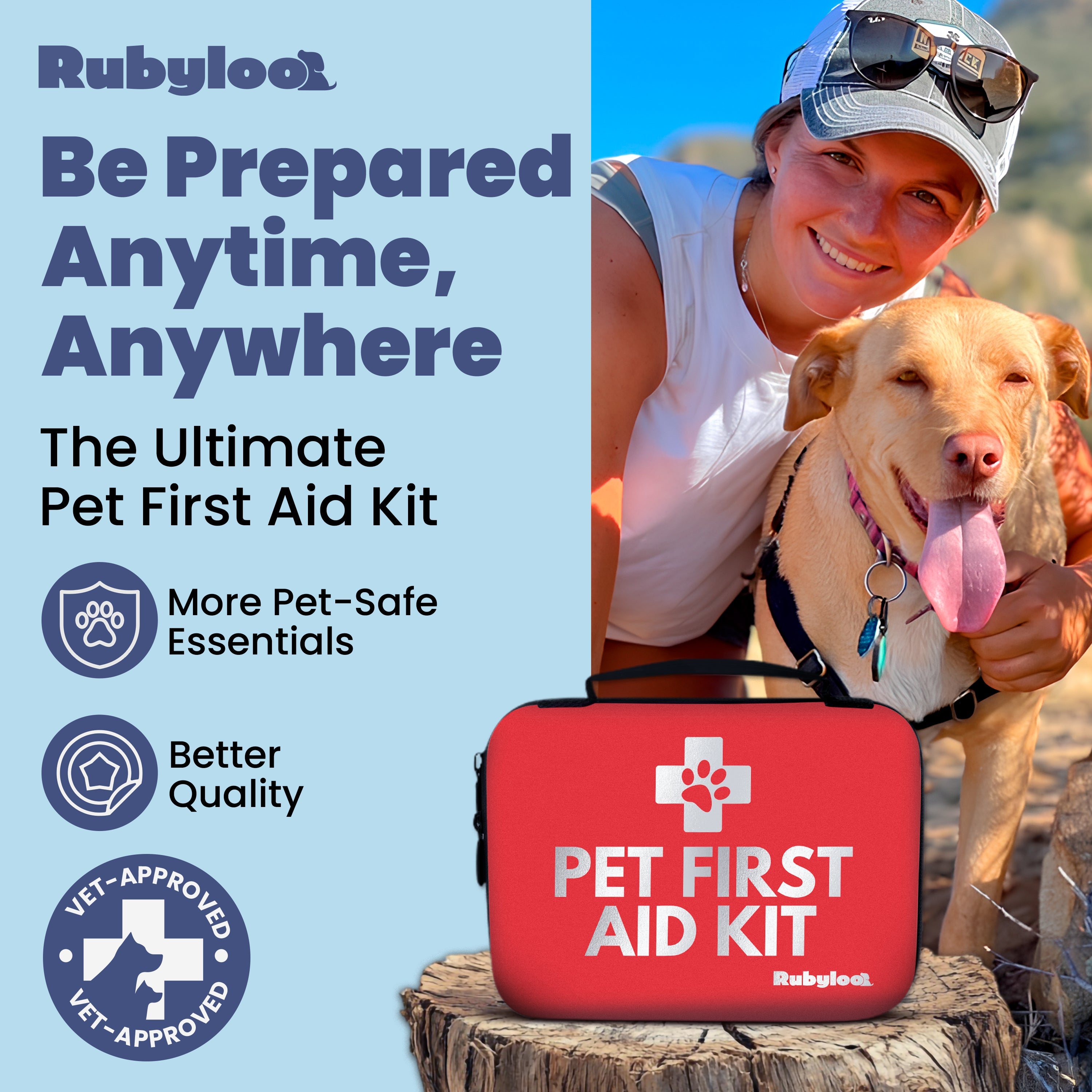 Pet First Aid Kit for Dogs & Cats with Vet-Approved Essentials