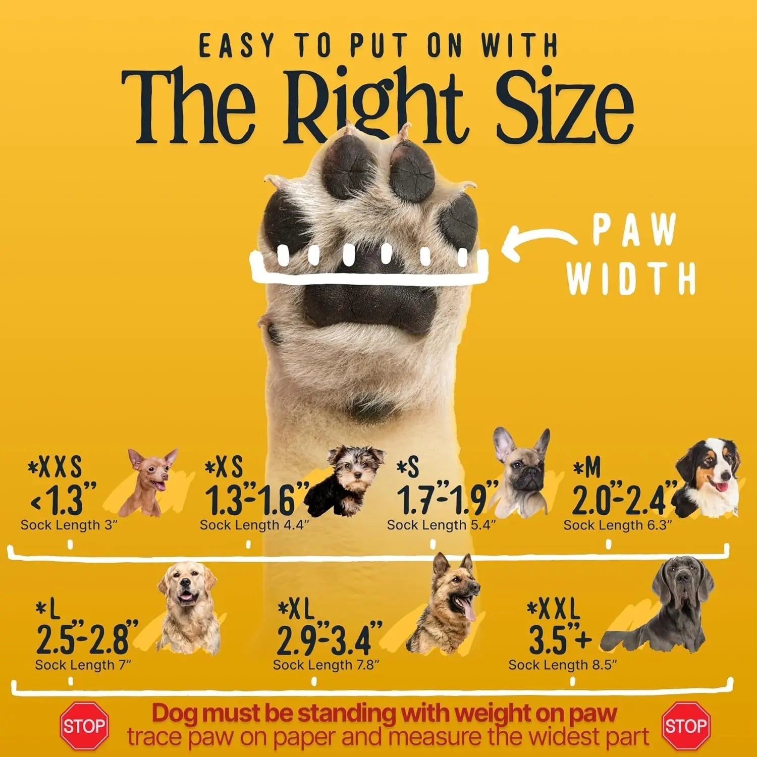 Tigertoes Non-Slip Dog Socks for Outdoors & Indoors, Extra Grip Paw Protection